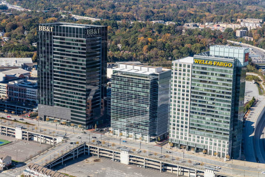 aerial overview in 201 17th St, Atlanta, GA